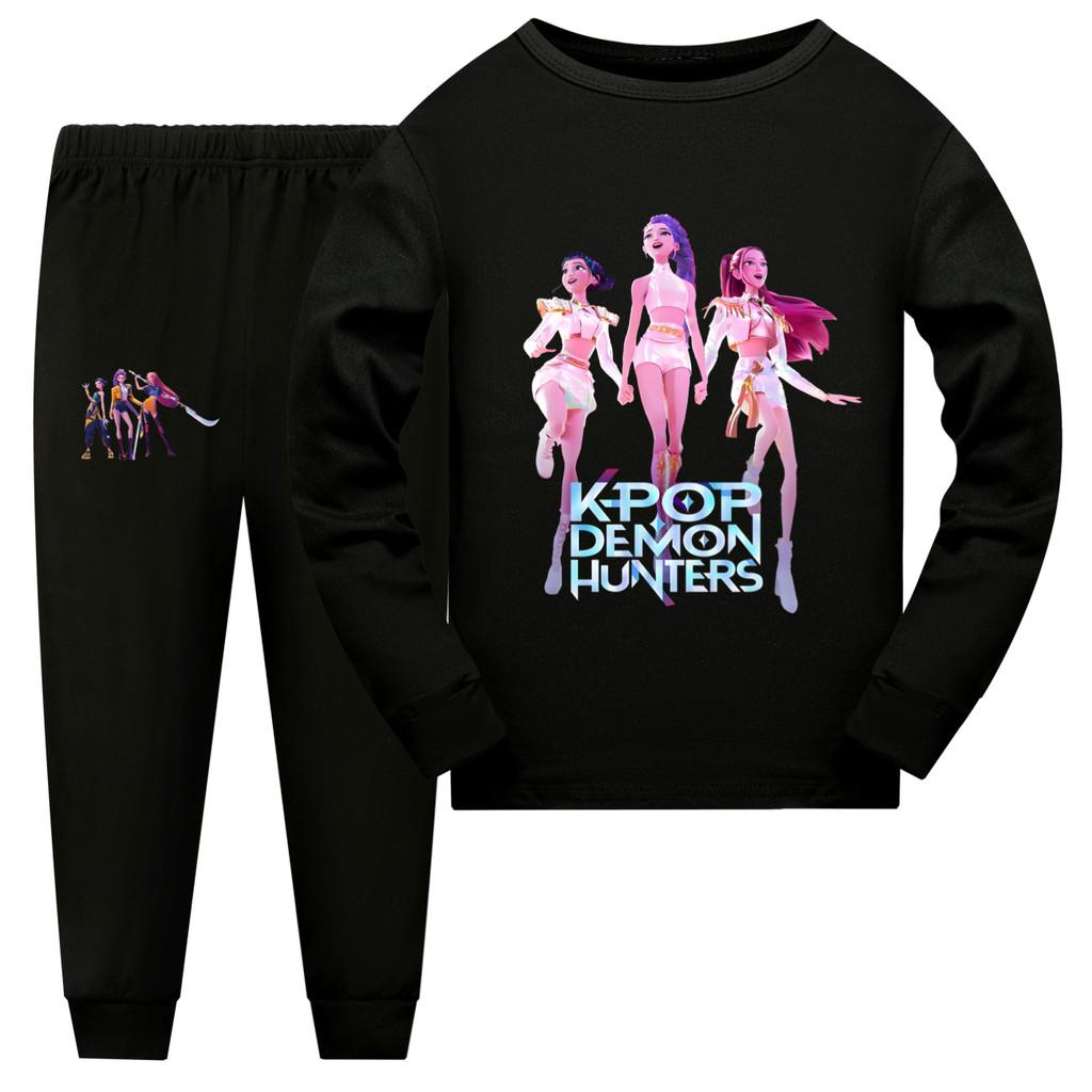 Kpop Demon Hunters Girl Short Sleeve Shorts Matching Pajamas Kids Sleepwear Teen