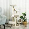 Cat Tree 105cm Cat Tower with Tunnel, Platforms Cat Scratching Post with Sisal Scratching Posts, for Cats up to 5 kg, Beige