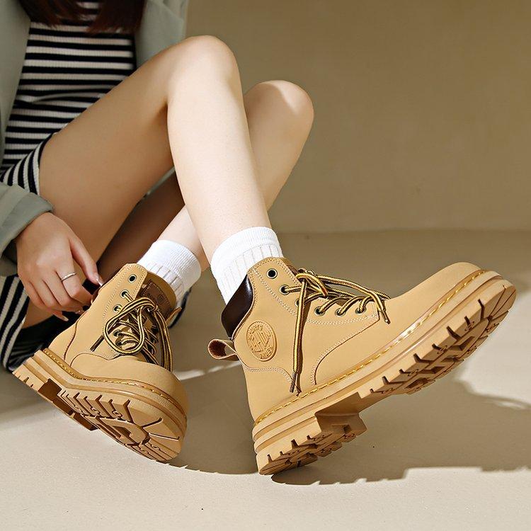 

Пара резиновых сапог женские осенне-зимние новые ботинки на платформе мужские и женские универсальные короткие ботинки 44 верблюд