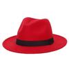Fedora Unisex Vintage de Ala Ancha - Estilo Europeo y Americano Otoño/Invierno Sombrero de Fieltro de Lana Sintética