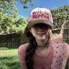 New Korean Niche Contrast Embroidered Retro Baseball Cap for Women In Spring and Summer Versatile Face Showing Little Couples Sun Visor Baseball Cap