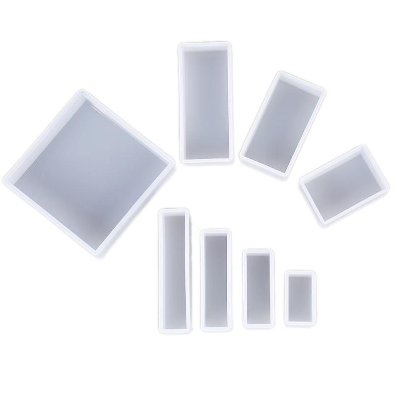 Silicone Mold Diy Making Square Rectangle Exopy Resin Crafts Jewelry Decoration