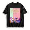 K-Pop Demon Hunters Golden Themed Print Top Trendy Idol Style Casual Short Sleeve Tee For Fans Pure Cotton T-shirt