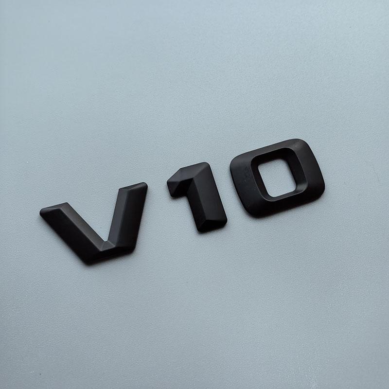 2015 3D Sharp V6 V8 V10 V12 Lettres Chiffres ABS Emblème de Voiture Garde-boue Badge de Décharge Plaque Nom Logo Autocollant Chrome Noir