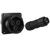 3-Pin 80A 600V Aviation Connector IP67 Waterproof, Oxidation-Retardant Flame-Retardant Energy Storage Power Supply Output/Input