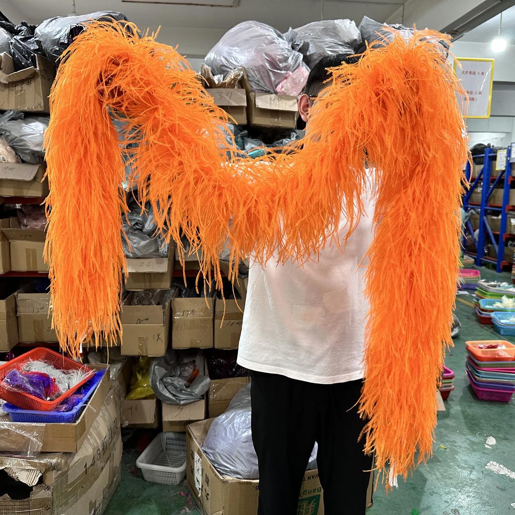 DIY 2 Meter Flauschige Straußenfeder-Boa 1-lagig bis 20-lagig Dick Schal aus hochwertigen Federn zur Dekoration von Brautkleidern Individuell anpassbarer DIY-Schal