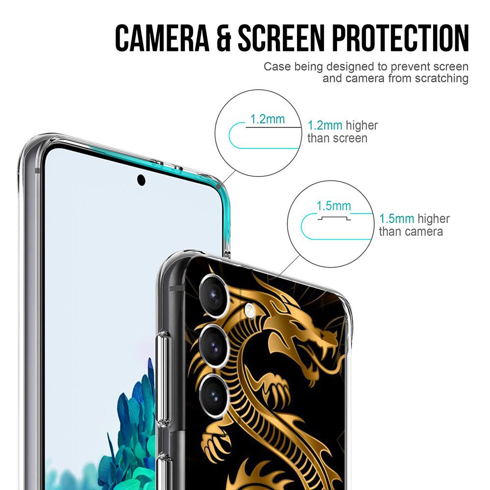 Dragon Animal Clear Case For Samsung Galaxy S22 S20 FE S21 S10 S9 Plus Note 20 Ultra 10 Lite Soft TPU Phone Shell