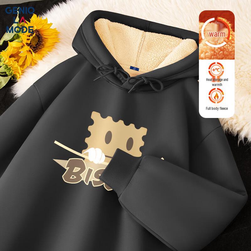 

GENIOLAMODE Men s Winter Fleece Lined Hooded Sweatshirt 3XL