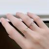 S925 Silver Sugar Cube Pear-Shaped Diamond Proposal Ring