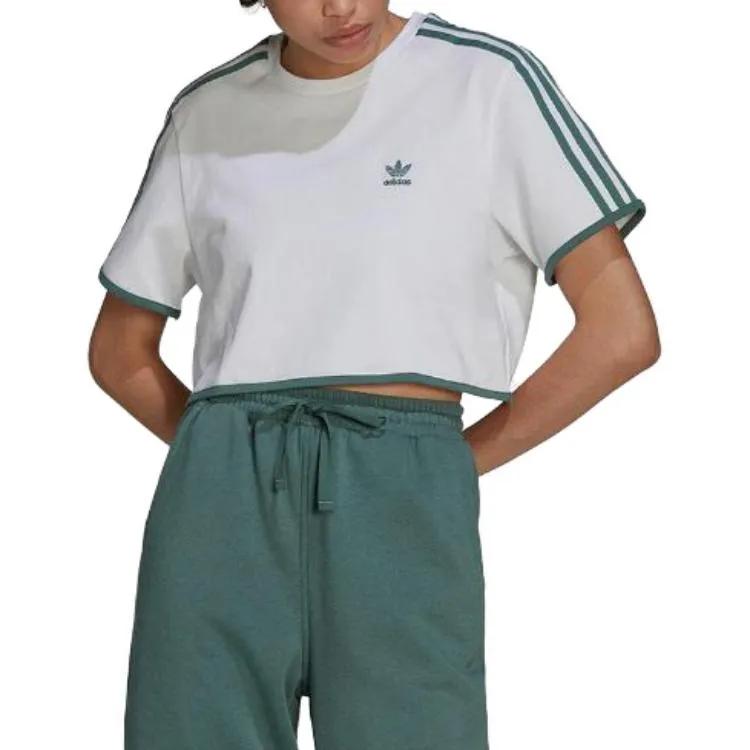 adidas Originals Drop Shoulder Sleeve T Shirt Women's White (Unisex) T-Shirts HE4677