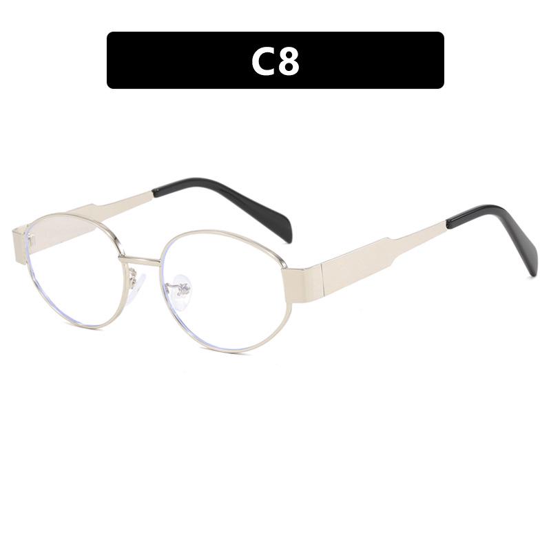 2024 Women's High-End Retro Metal Oval Sunglasses - Trendy Influencer Style