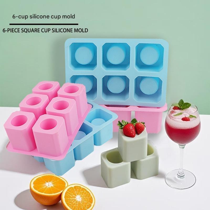 6 Cavity Silicone Ice Cup Molds For Making Hollow Ice Cups 6 Cavity Ice Tray Perfect For Summer Drink And Cocktails