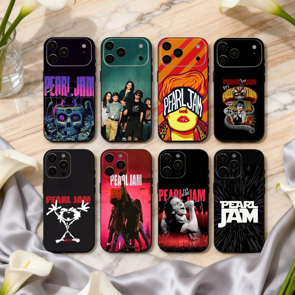 Grungy P-Pearl Jam Bnd Handyhülle Silikon Weich Für IPhone 17pro 16 15 14 13 12 11 X XR Plus Pro Max Plus