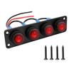 Rocker Switch Panel Red Light LED Panel Replaces Hardware Pre Wired on Off Toggle Switch for RV Work 12-24V Cars Yachts