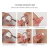 New Transparent Silicone Nail Art Stamper - Single/Double Head with Cap for French Transfer & DIY Printing.