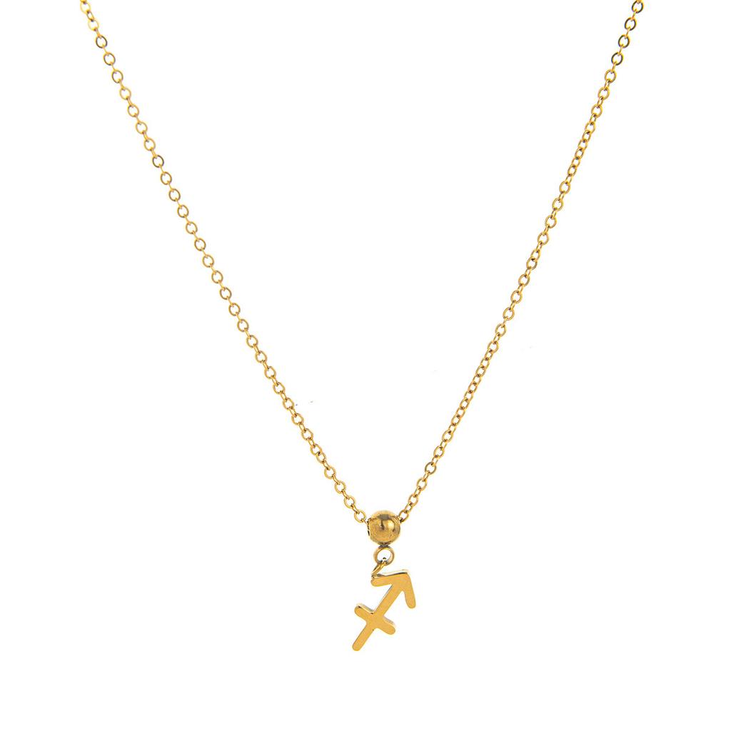 Stainless Steel 12 Constellation Pendant 12 Constellation Symbol Pendant Necklace Bracelet Furnace Vacuum Plating Color Retention