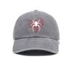 Top Water Washed Old Printed Baseball Cap Adult Versatile Hot Selling Spider Printed Water Washed Old Soft Top Sunshade Baseba