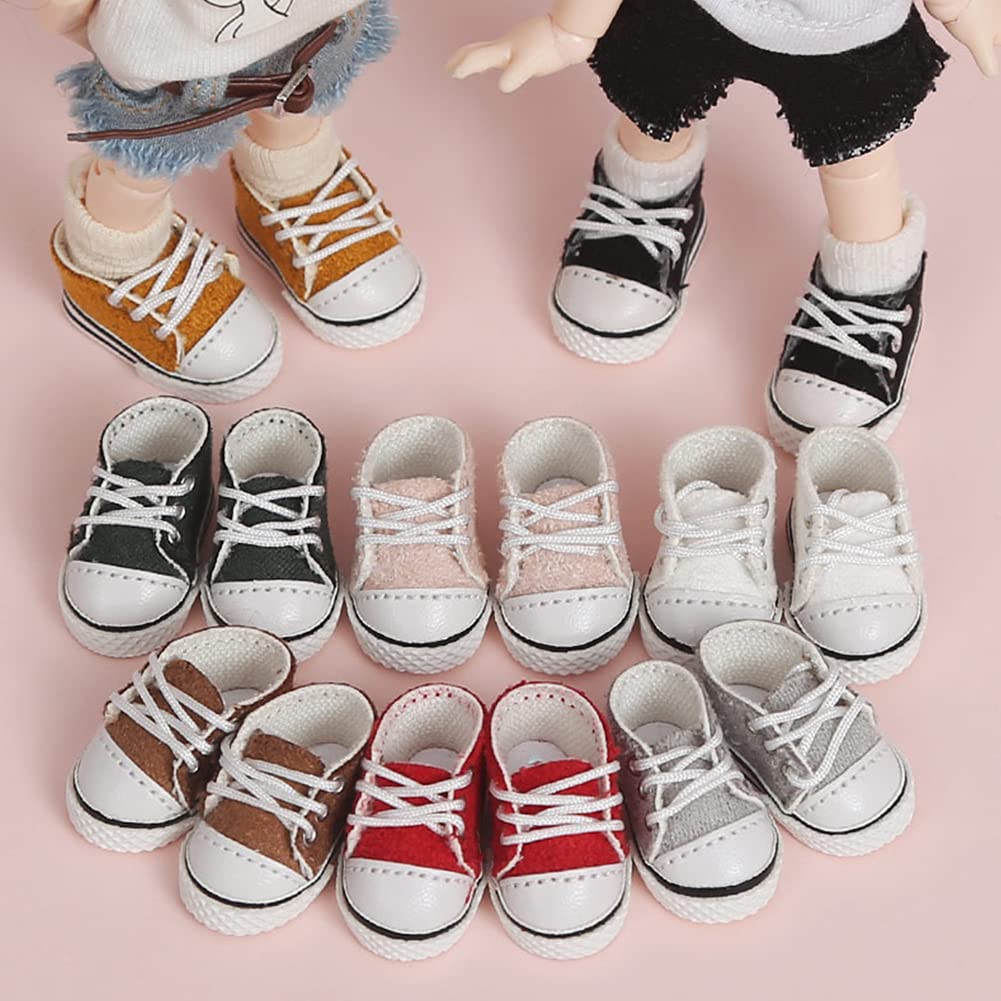 HIGHAWK 11cm Body Shoes, OB11 Size, Obitsu 11 Obitsu Doll Shoes, Canvas Shoes, GSC (Black)