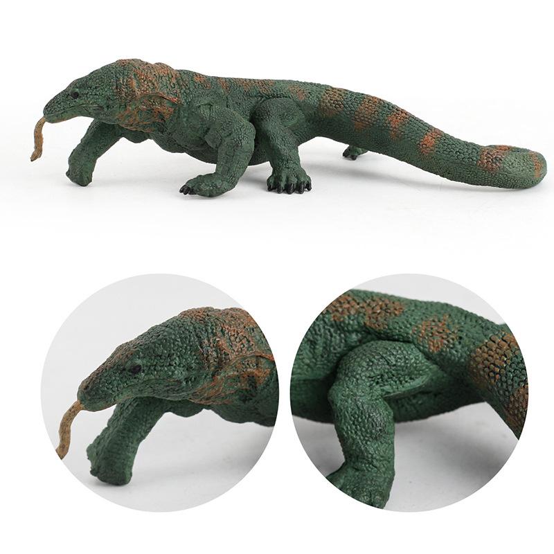 Exceptional Pvc Komodo Dragon Figurine Lifelike Reptile Wildlife Model For Collectors 16x45x32cm