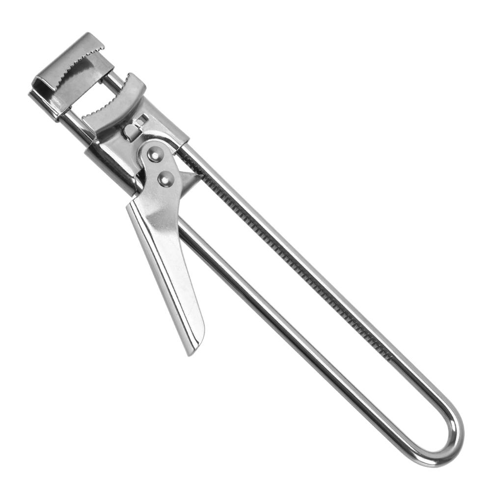 

Ручной открыватель крышек банок из нержавеющей стали, регулируемый, кухонные аксессуары, захват, консервный нож, многофункциональный серебряный