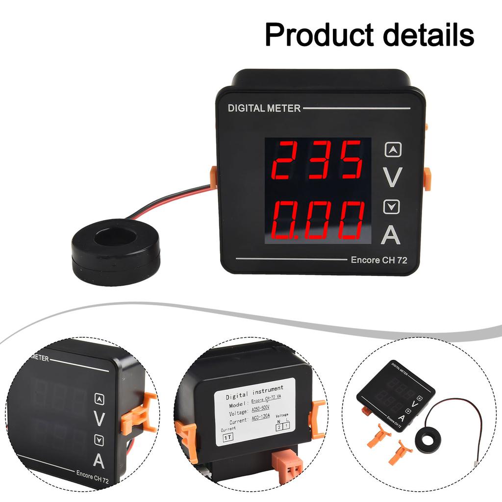 Digital Voltage Current Dual Display Meter AC50-500V High-Precision Meter Voltage Current Measuring Instruments