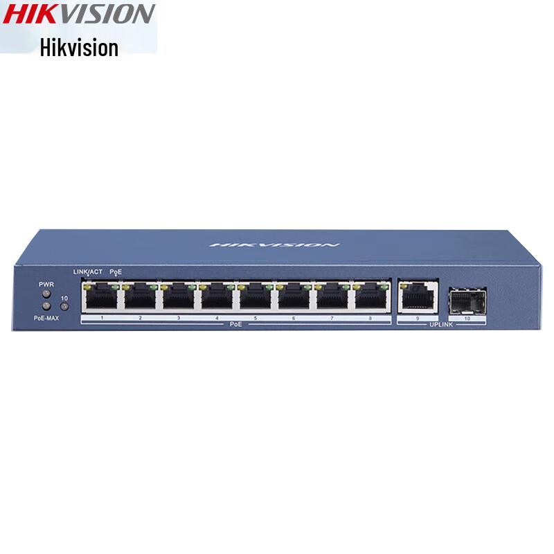 

Hikvision 10-Port Full Gigabit PoE Unmanaged Surveillance Switch