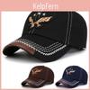Trendy Black Baseball Cap With Eagle Embroidery Adjustable Design For Spring And Autumn