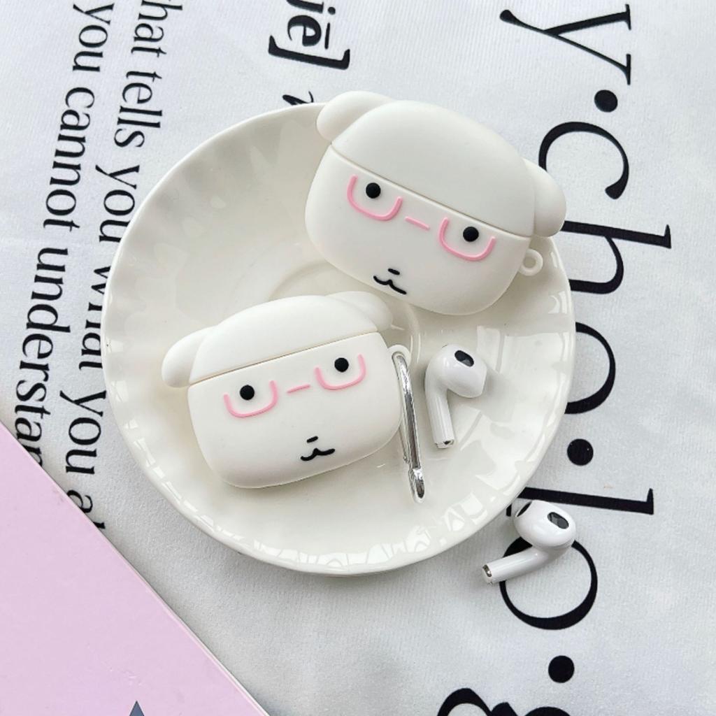 Popular cartoon glasses puppy suitable for AirPodsPro1/1st generation earphone case Pro silicone AirPods1