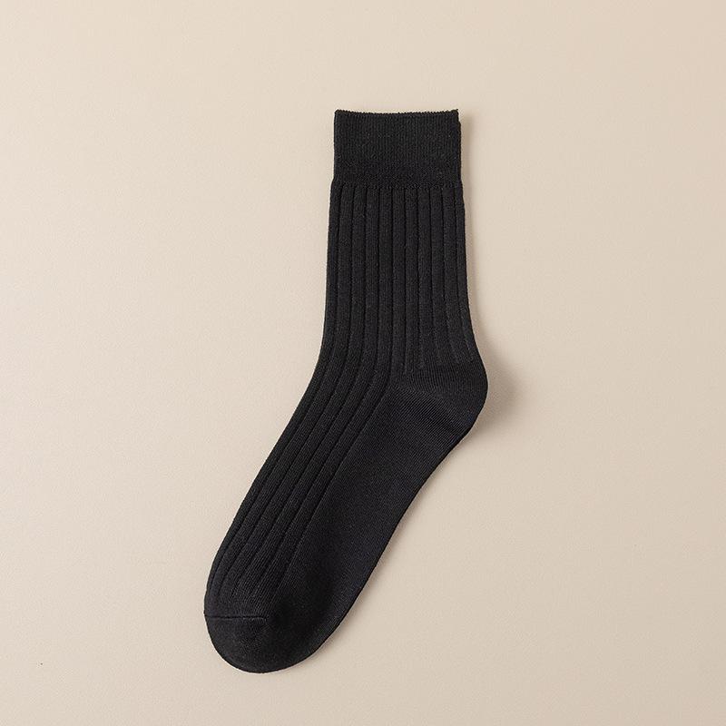 

Носки Мужские Осень/Зима Тонкий Хлопок с Гребенкой Средняя Длина Повседневные Влагоотводящие Носки из Чистого Хлопка Ретро Бизнес Длинные Носки 1 pair чёрный