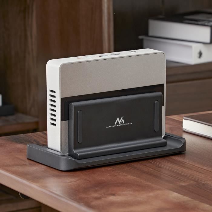 Support mini pc - maclean - mc-454 - noir - compatible vesa - charge 3 kg
