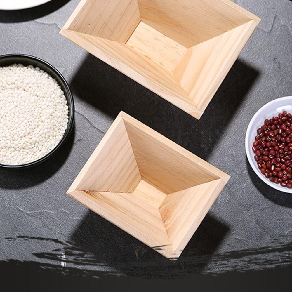 Quadratische Form für hausgemachte DIY-Reisbällchen aus Holz Backwerkzeug Zongzi-Hersteller Milchreisform