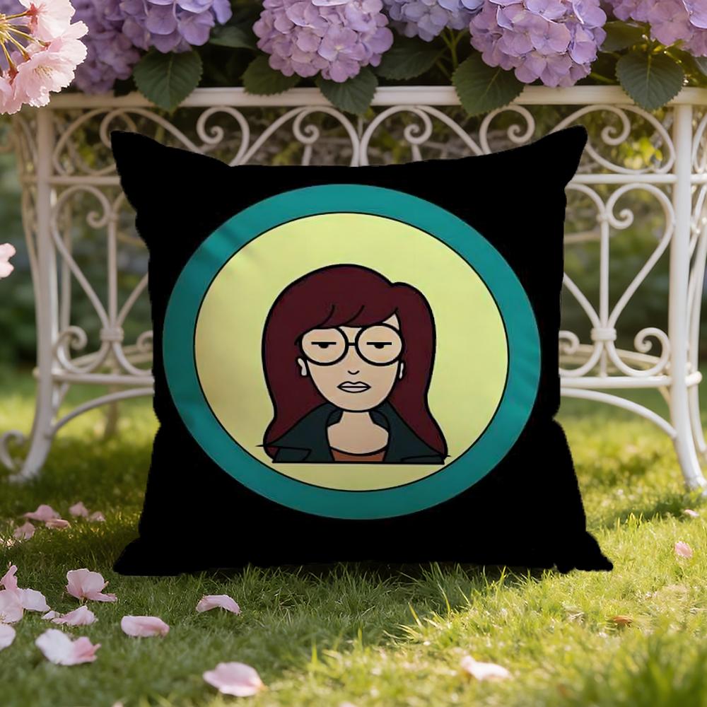 Cartoon D-Daria Cushion Cover Home & Car Dual-Scene Pillow Cover: Reversible for Premium Comfort
