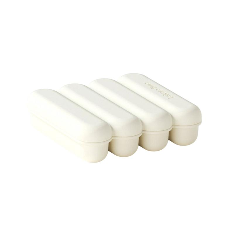 Flexible Silicone Ice Molds 4 Grids Ice Cubes Tray with Lid Suitable For Chilling Beverages And Parties