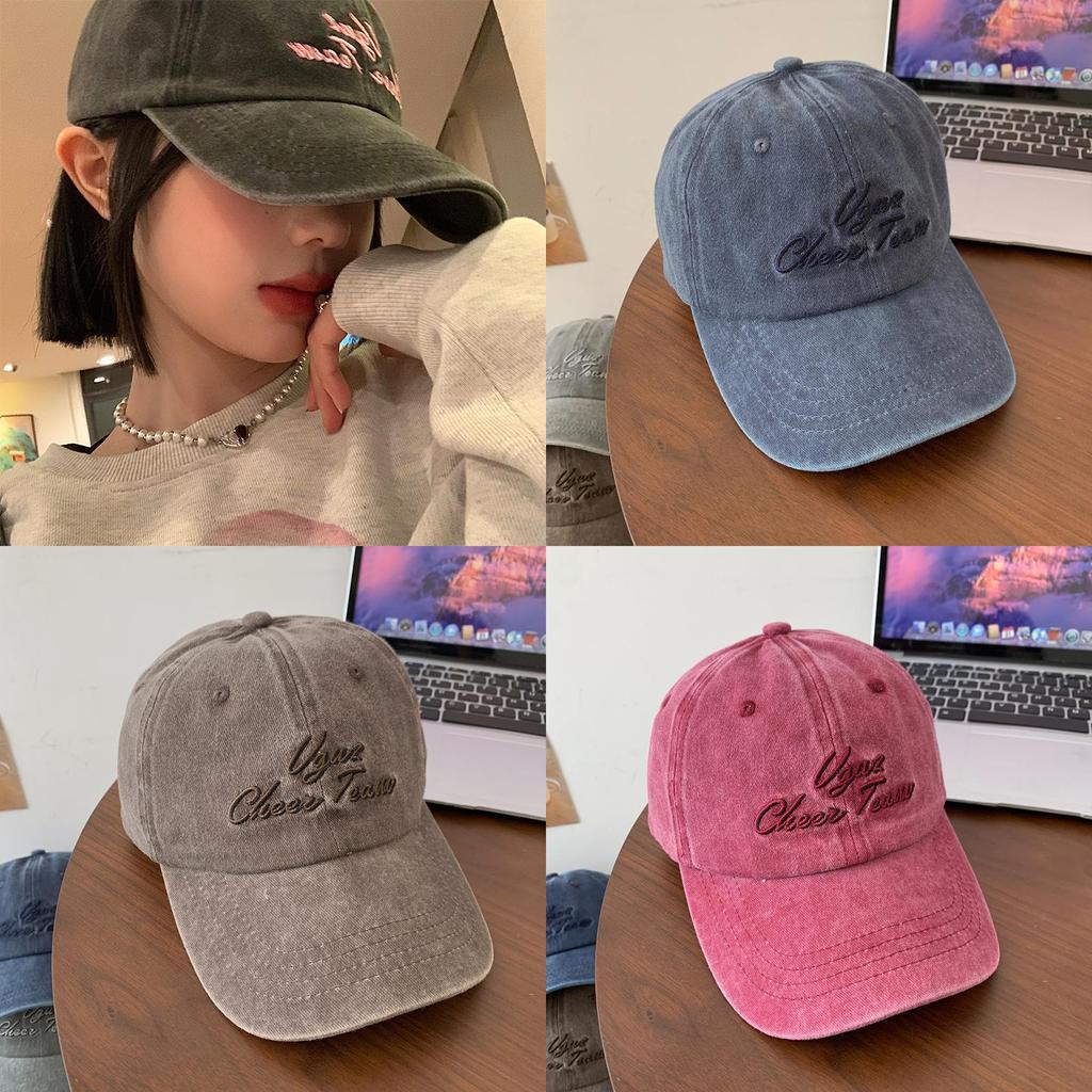Girls Embroidered Baseball Cap With Adjustable Fit For Summer Sun Protection And Casual Wear