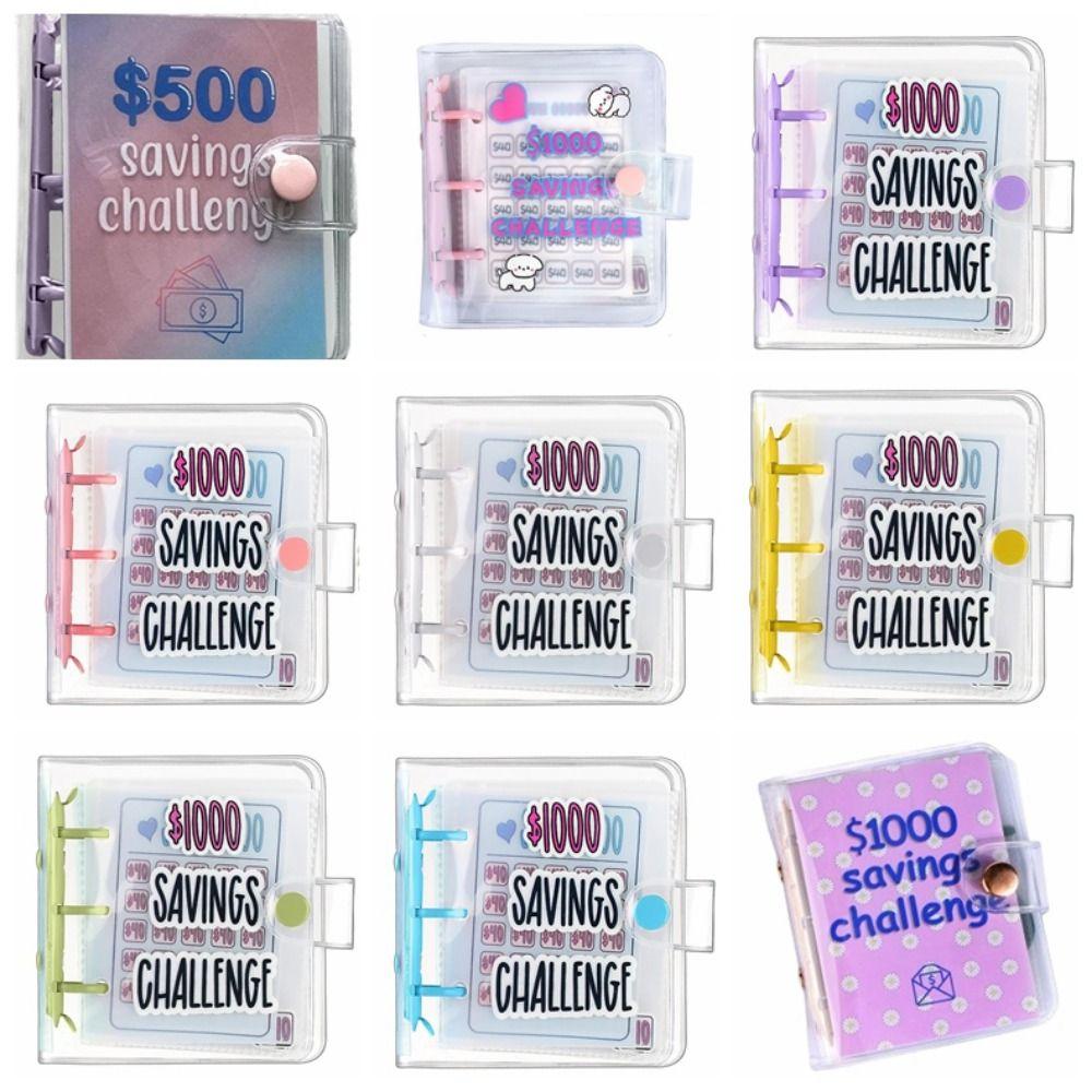 $150/300/500/1000 Sparordner PVC-Umschlag Spar-Challenge Mini-Budgetplaner Geld sparen