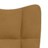 Vidaxl Armchair, Brown, Upholstered In Velvet