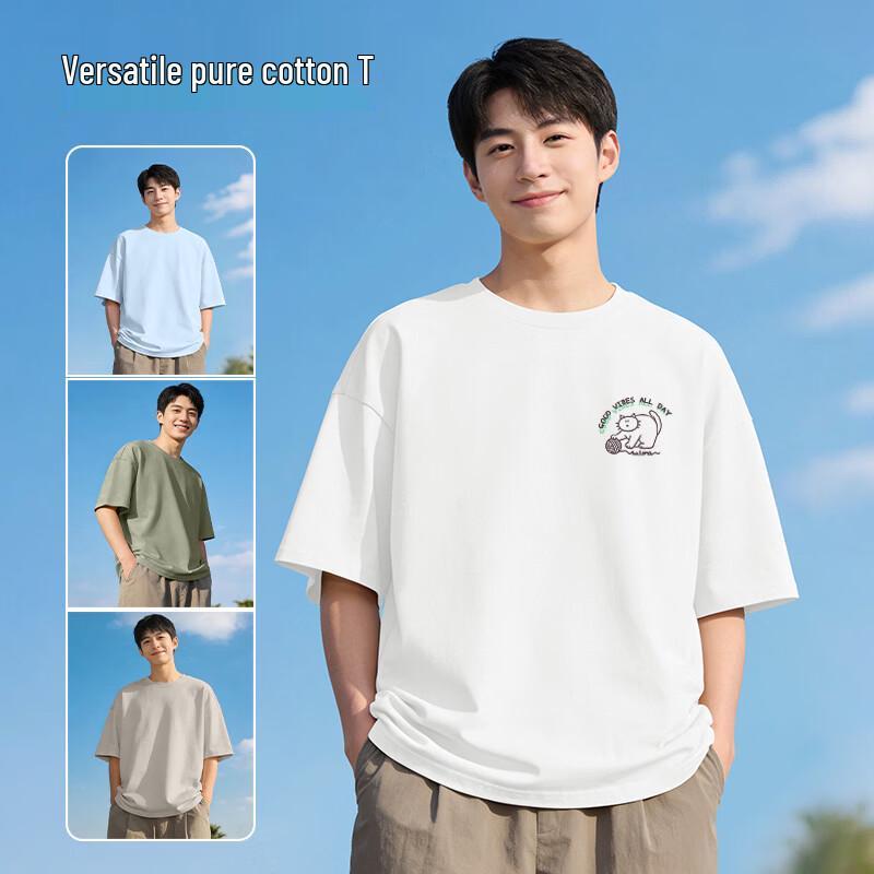 Baleno Men's Cotton Short Sleeve T-Shirt with BNL Kitty Print