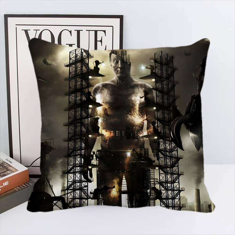 Canvas Printing Wall Art Saw Horror Movie Pillow Case Square Pillow Bedroom Sofa Leisure Comfort Cushion Home Decoration