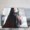 Demon Slayer Anime Flannel Throw Blanket xcm for Home Bedspread