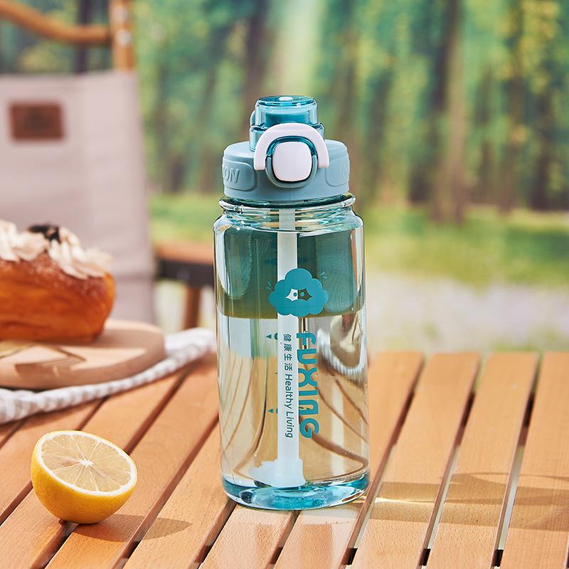 Sports Water Cup, Straw Cup, Student Portable Universal Cup, Water Bottle, Children's Direct Drinking Plastic Cup