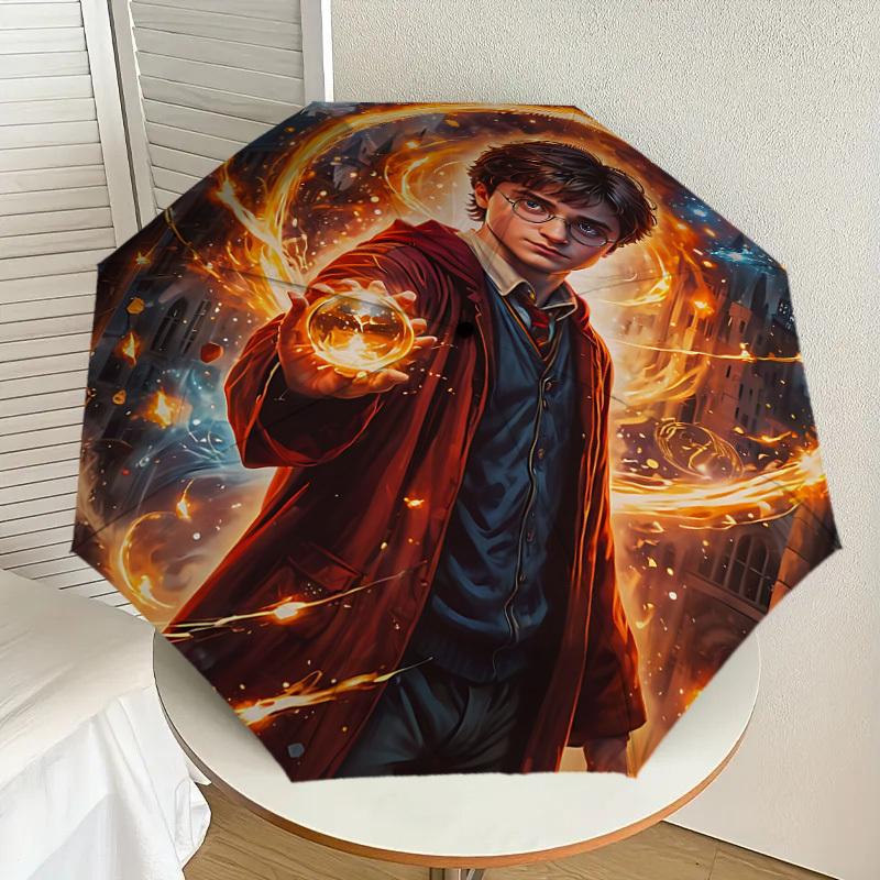 1PC Warner Harry Potter magic Umbrella-8-Rib Reinforced, Automatic Open, Lightweight-A105