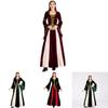 Enchanting Black Vintage Medieval Court Cosplay Maxi Dress For Halloween Events