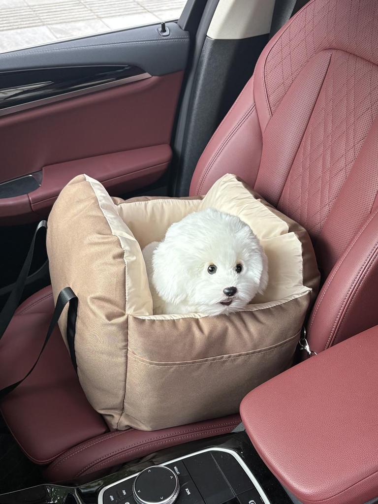 Portable Car Safety Pet Seat: Removable, Washable and Cozy Travel Nest for Dogs and Cats