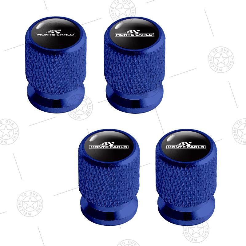 4pcs Monte Carlo Racing Flag Logo Car Wheel Tire Valve Caps Air Stem Aluminum Accessories For Skoda Kamiq Superb Octavia Rapid