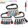 19/6 STÜCKE Schraubendreher-Bit-Halter Bohrer-Bit-Halter 1/4 Sechskantschaft Schraubendreher Bohrer Schlüsselanhänger Schnellspannhülse Adapter