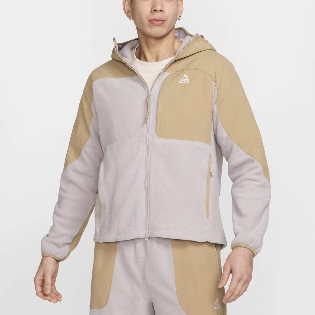 Nike ACG Vlčí strom Logo Mikina s kapucí na zip s dlouhým rukávem Pánské bundy Šedá HJ2459-297