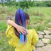 1PCS New Girls Colorful Wigs Ponytail Kids Hair Accessories Head Band Hair Ornament Headbands Rubber Bands Beauty Hair Bands