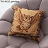 Vintage Embossed Owl Print Throw Pillow Covers Pattern Cushion Cover Suitable for Sofa Bedroom Car Pillow Cover