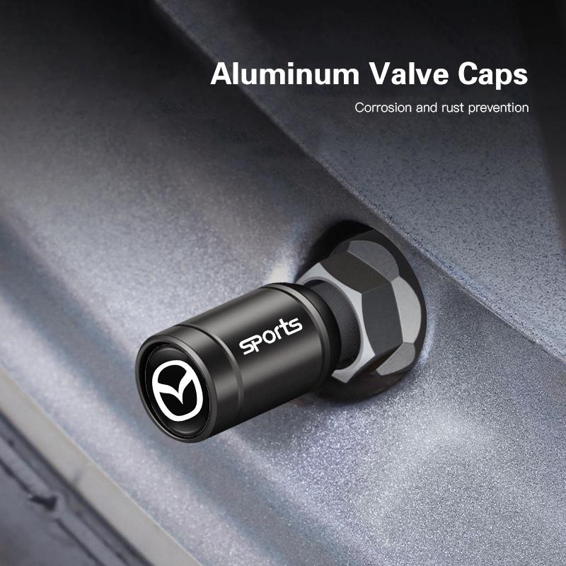 Car Styling Metal Car Tire Valve Caps Dust Prevention Accessories For Mazda 6 3 2 Angkesaila CX3 CX4 CX5 CX7 CX9 CX30 RX8 MX5