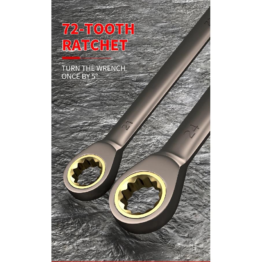 12 stücke/6 stücke Dual-use-Ratsche Kopf Schnell Wrench Set Hardware Werkzeuge 72 Zähne Großhandel 180 Grad Rotation